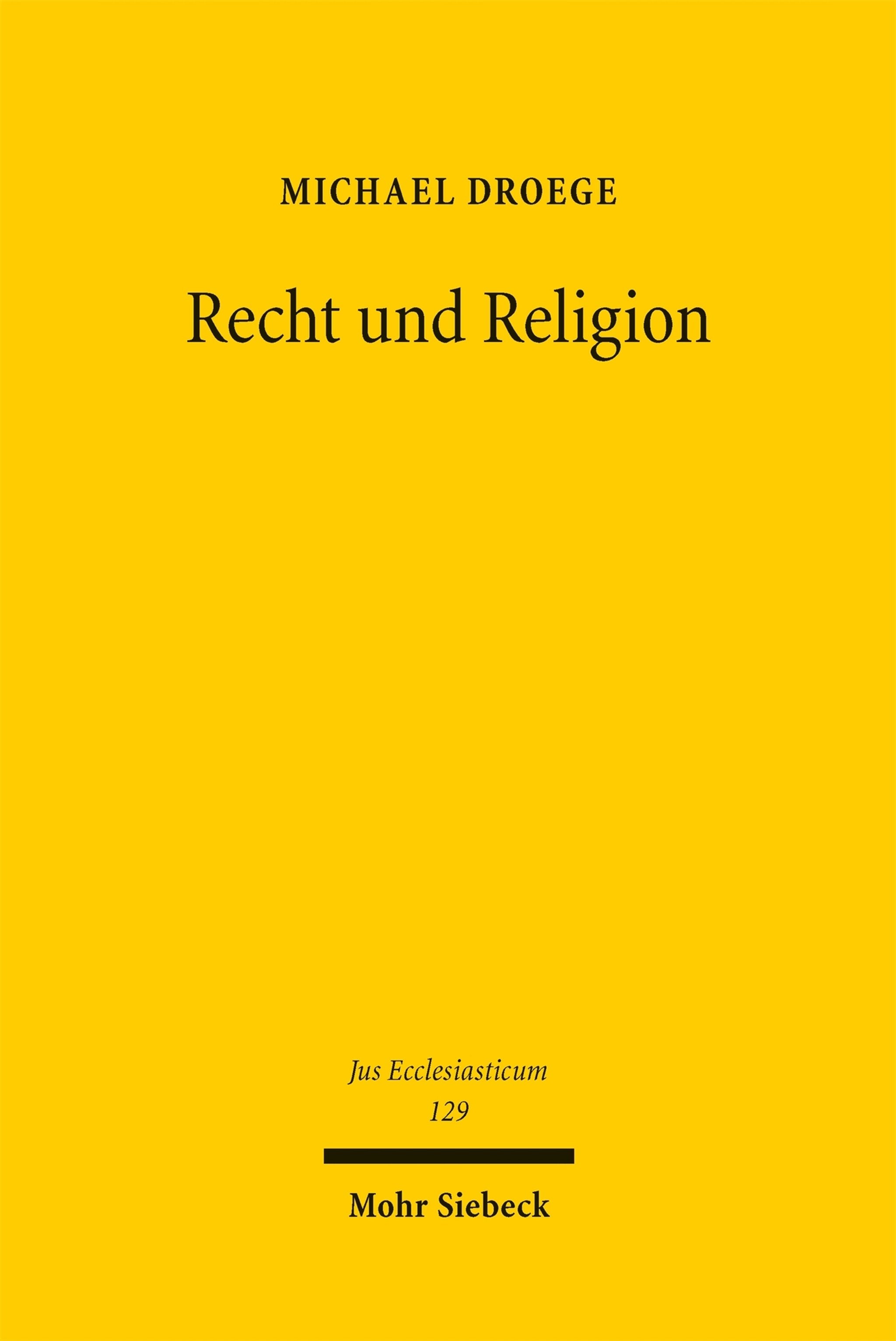 Cover image for Recht und Religion ISBN 9783161649028